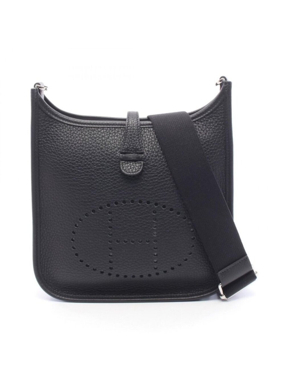 Hermes Shoulder Bag Evelyne 23 Black Leather